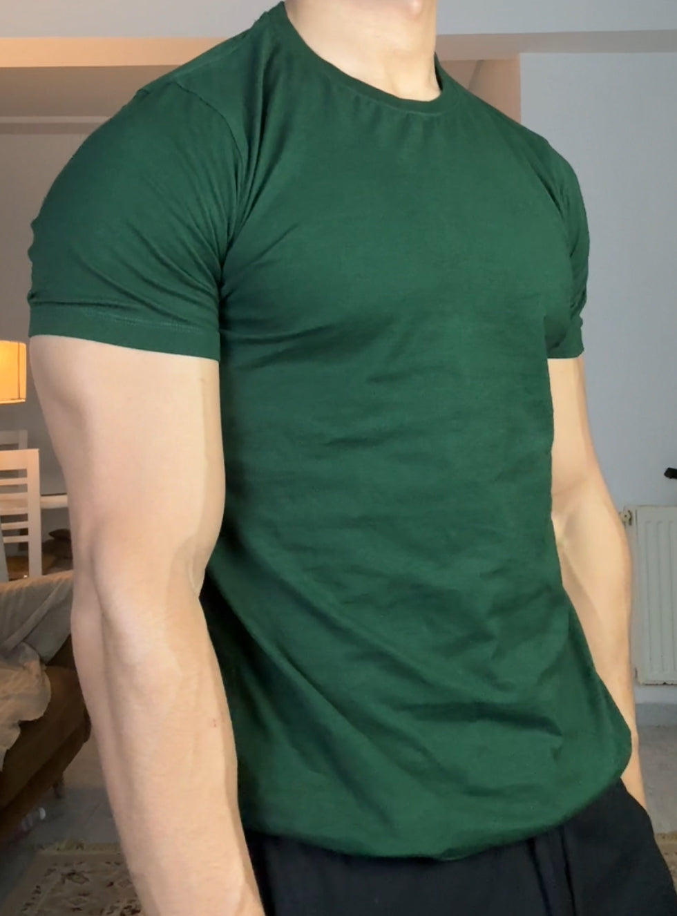 OLIVE GREEN SLIM-FIT TSHIRT