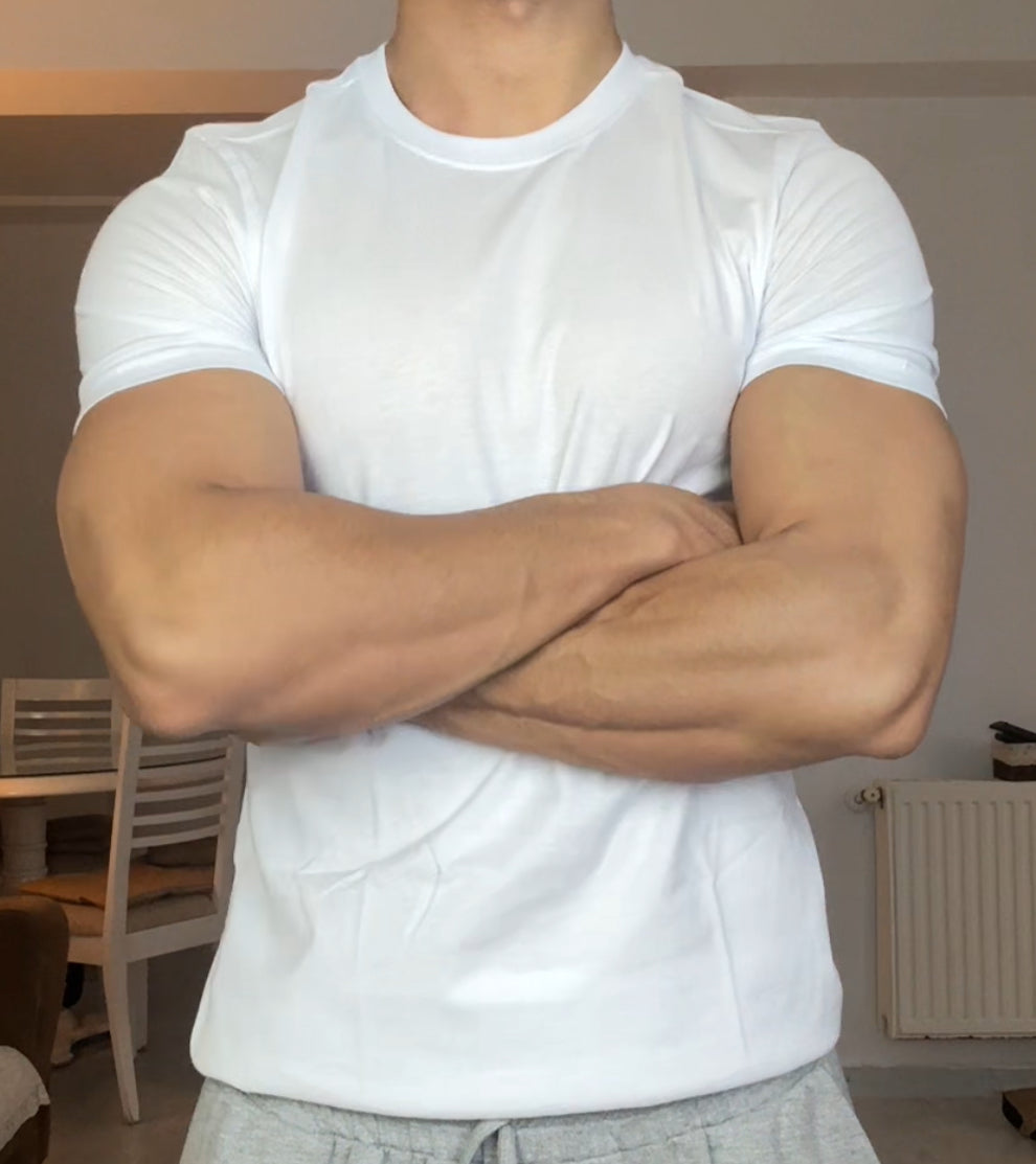 WHITE SLIM-FIT TSHIRT
